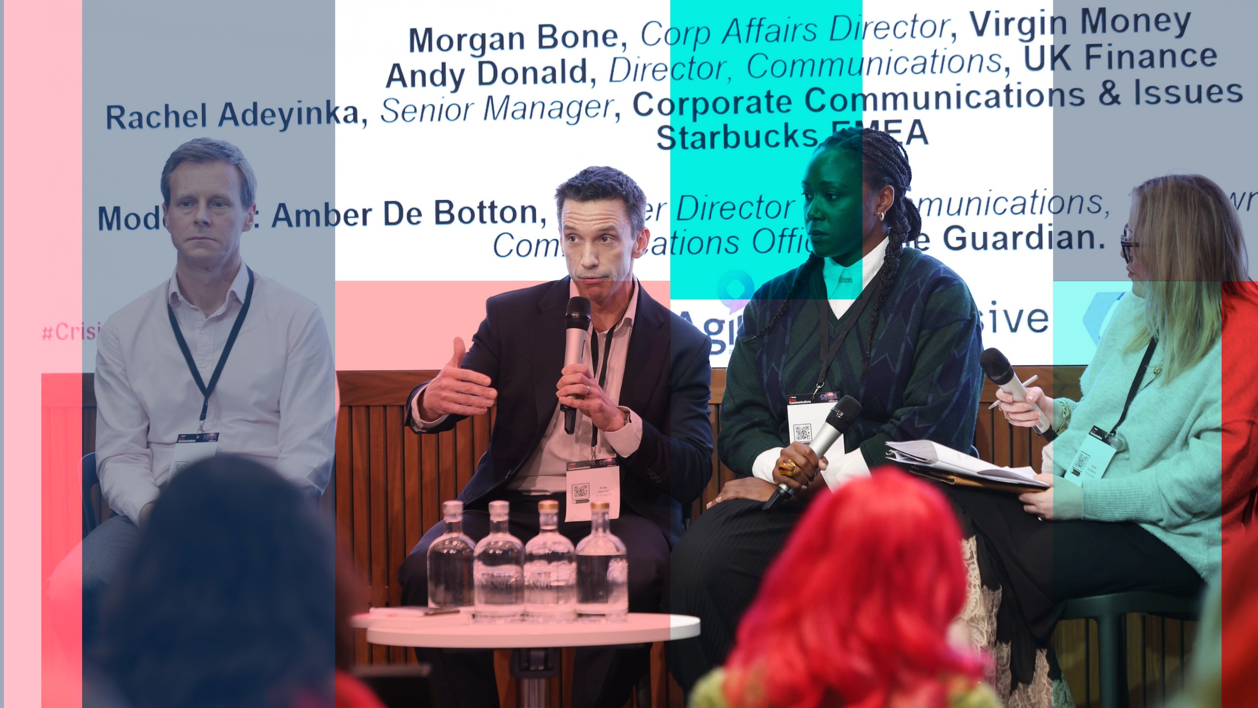 Speakers on stage at PR Week Crisis Comms panel discussion